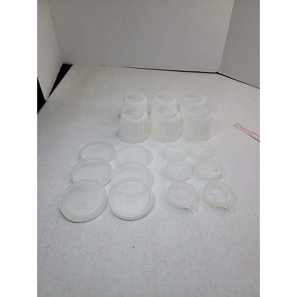 Tupperware Jel-ette Vintage Jello Individual Cup Mini Molds (Set of 6) #002